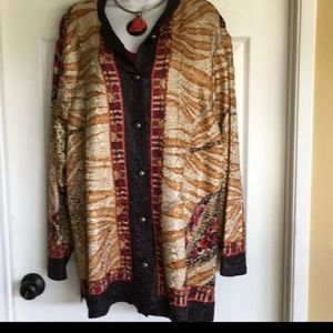 Artsy Animal Print Top/Jacket